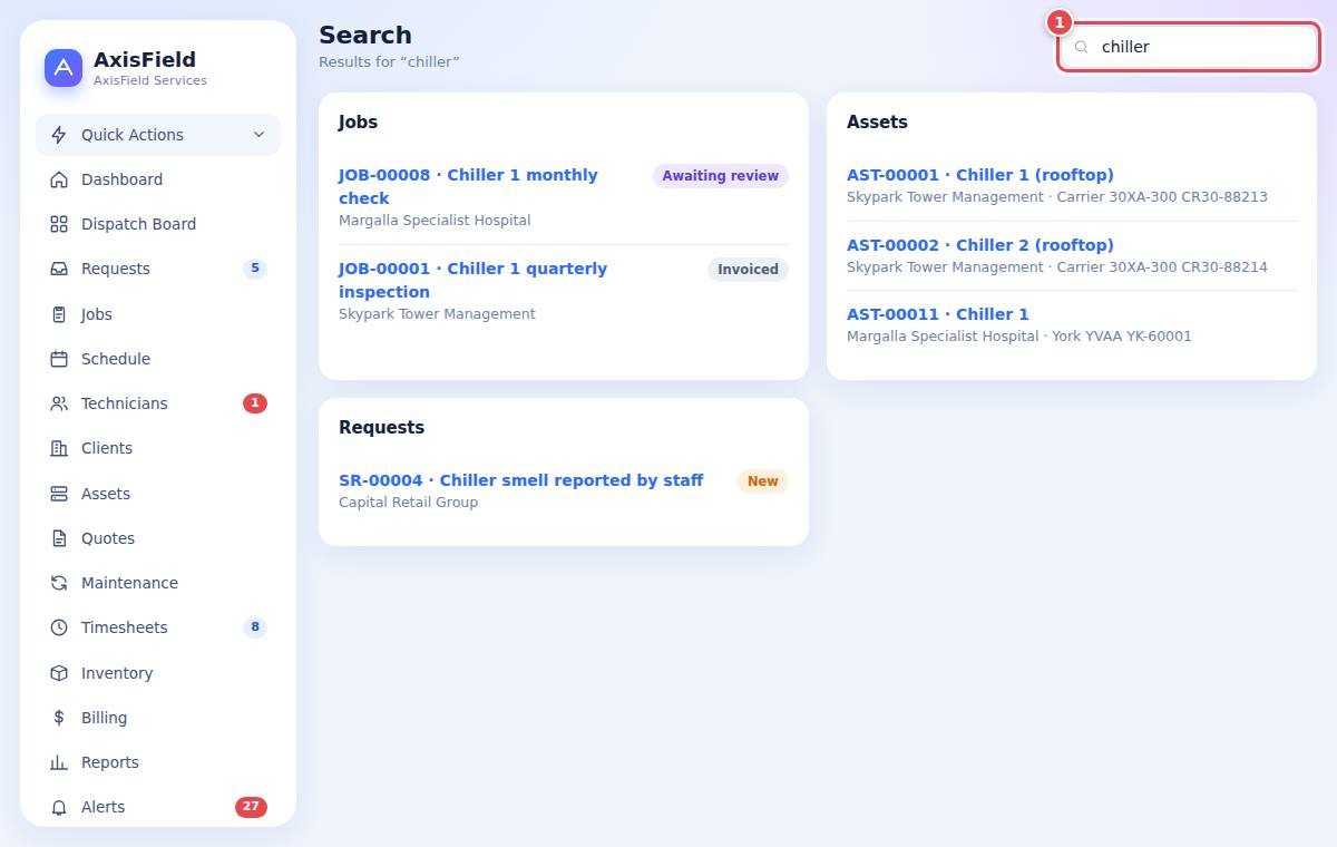 Search results