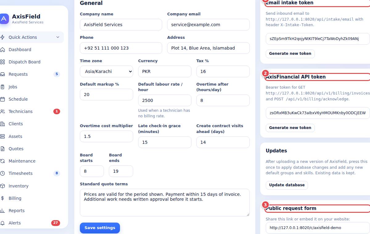 Tokens and public page address