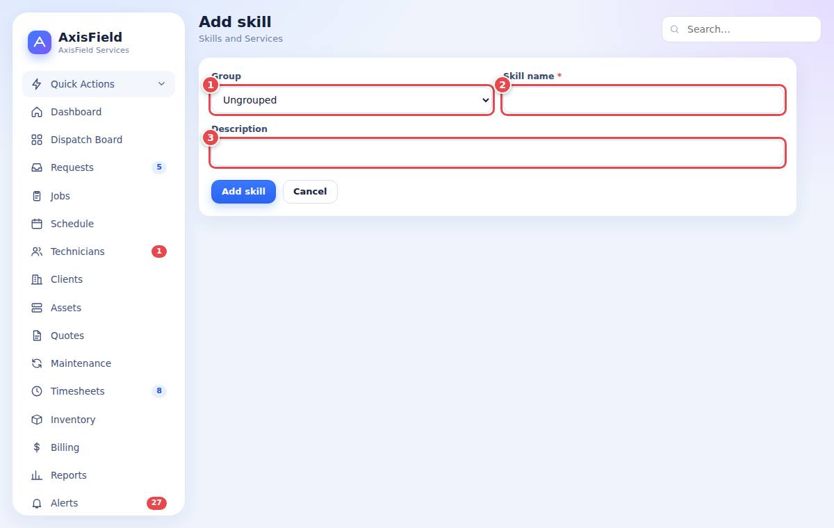 Adding a skill