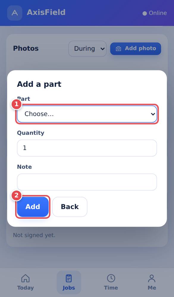 Add a part